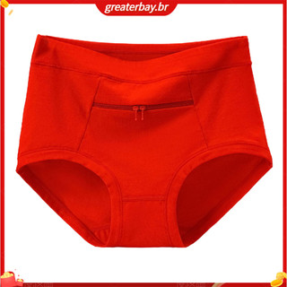 Phụ Nữ Dây Kéo Túi Quần Lót Cao Cấp Thoáng Khí Quần Lót Cotton Có Dây Kéo Chống Trộm Túi Dành Cho Nữ Lý Tưởng Cho Các Bà Mẹ Trung Niên Co Giãn