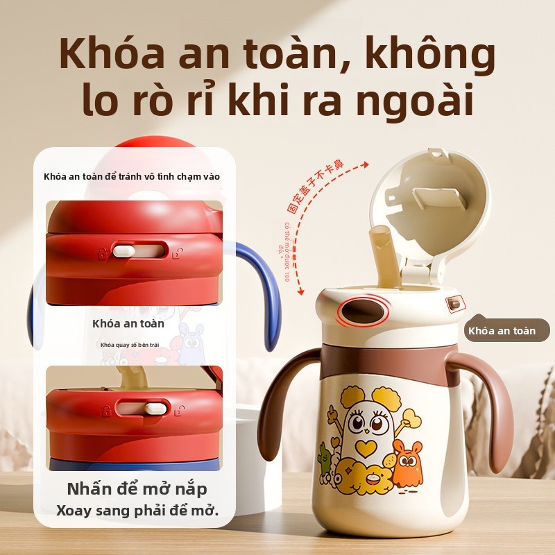 Bình Giữ Nhiệt Trẻ Sơ Sinh Trẻ Em Học Uống Nhỏ  Hàng Tháng Tuổi Tập Cho Bé Cốc Đi Chơi Ống Hút Bình Bé Xịt Chống