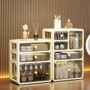 Kệ Đựng Mỹ Phẩm Để Bàn Chống Bụi, Tủ Đựng Skincare, Nước Hoa Bằng Acrylic Trong Suốt Nhiều Tầng Sang Trọng