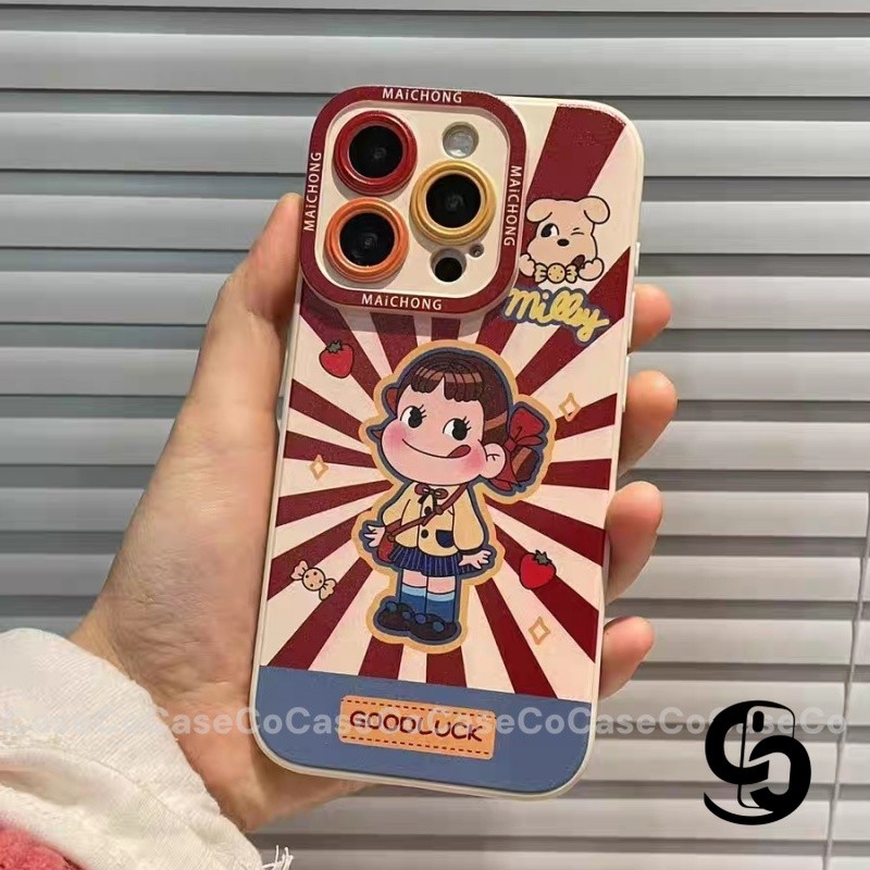 Áp dụng cho IPhone 17 13 11 14 16 12 15 Pro Max Air XR X XSMax 7 8 16 15 14 Plus SE2020 Ốp điện thoại hình cô gái hoạt