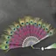 Cheongsam Show Live Fan, Quạt lông công lớn 9 màu 65cm, Chiều dài chất lượng cao: khoảng 35cm Gothic Dance Hand Fan Trang trí tiệc cưới