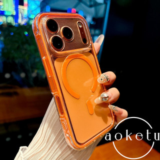 Ốp điện thoại từ tính viền 2 trong 1 đầy màu sắc phù hợp cho iPhone 13 14 15 16 17 Pro max túi khí dày chống rơi trong suốt full cover