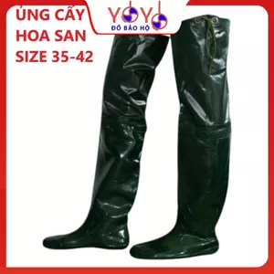 Ủng Cấy Dài Hoa San Đế Mềm Size 35-43, Ủng Lội Nước, Ủng Đến Đùi