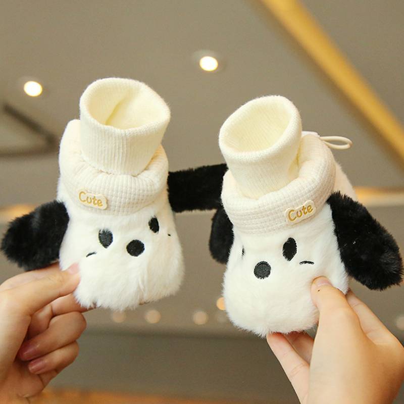 Giày Bé Cho Bé Mùa Đông Lông Cừu Lót Giày 0-12 Tháng Trước Cho Bé Chống Rơi Lót Dày Mùa Đông Nam Nữ Giày Bé