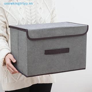 Unewtyu Vải Lanh Giống Như Hộp Bảo Quản Có Thể Gập Lại Cho Sách Và Đồ Chơi Hộp Bảo Quản Chống Bụi Có Nắp VN