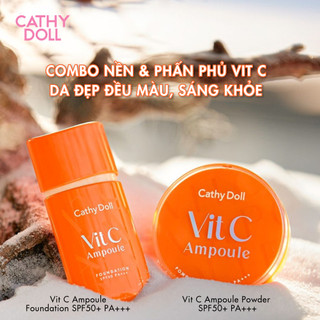 Kem Nền Chống Nắng Cathy Doll Giúp Sáng Da Mờ Thâm, Độ Che Phủ Tốt Vit C Ampoule Foundation Spf50+ Pa+++ 30g