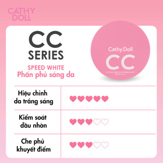Phấn Phủ Chống Nắng Giúp Che Phủ Khuyết Điểm, Da Mịn Màng CATHY DOLL CC SPEED WHITE X3 POWDER PACT SPF40 PA+++ 12g