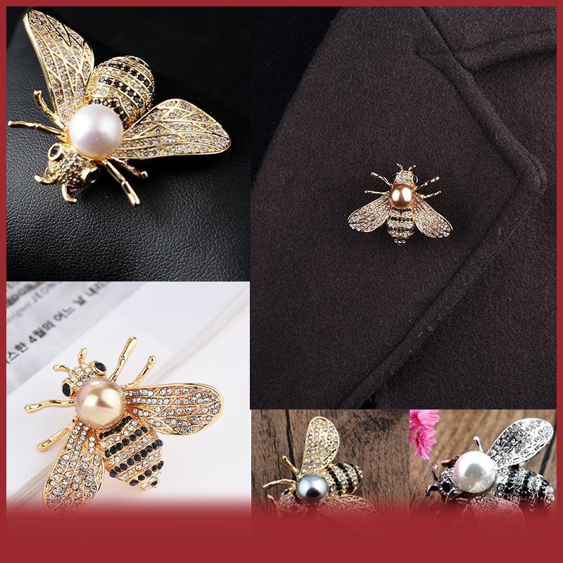 Cod côn trùng loạt Trâm tinh tế ít ong trâm cài pha lê Rhinestone pin đồ trang sức