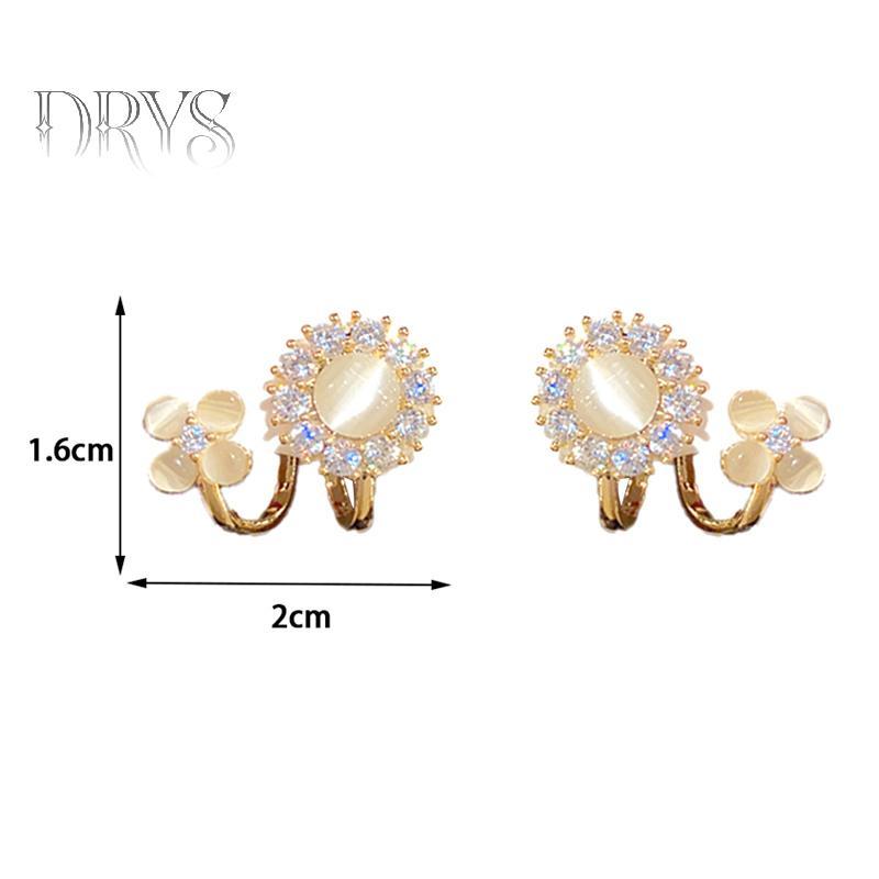 Tai nghe đá mắt mèo pha lê và zircon - Phụ kiện thời trang dành cho nữ, phù hợp dự tiệc mới