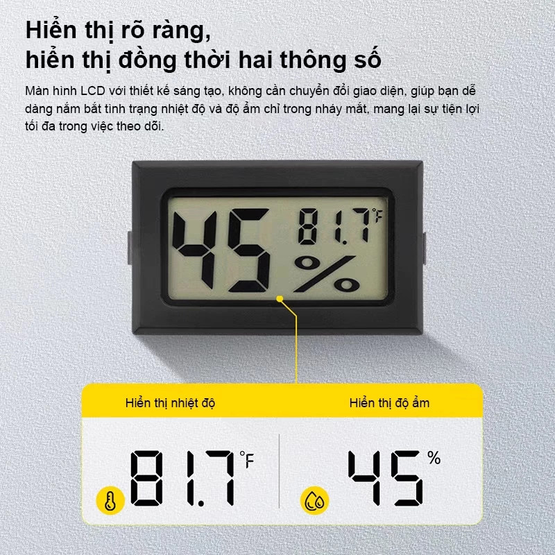 【COD】Máy đo nhiệt độ độ ẩm điện tử mini, nhỏ gọn, tiện lợi mang theo mọi nơi.