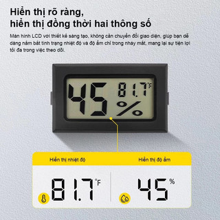 【COD】Ẩm kế nhiệt kế điện tử siêu nhỏ, thiết kế tinh tế, tiết kiệm không gian.