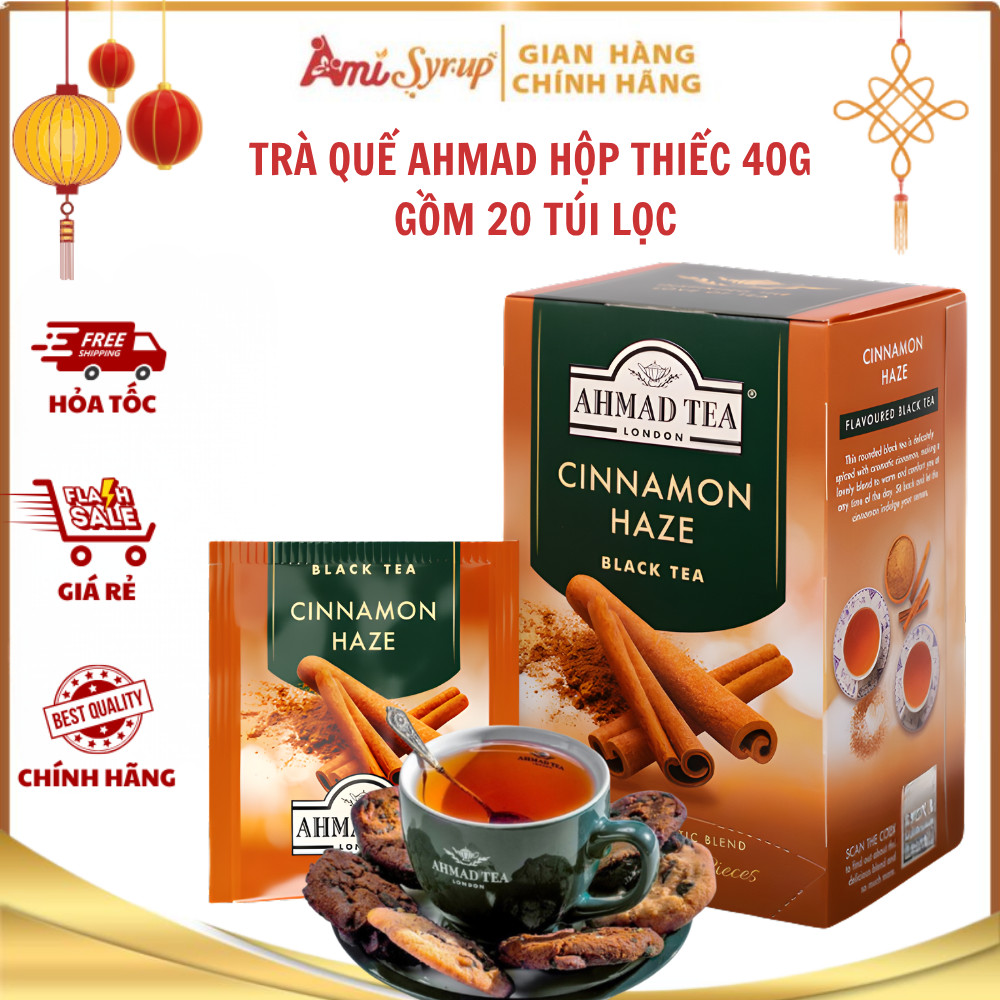 Trà Ahmad Quế Cinnamon 40g Hương Vị Thơm Ấm Đặc Trưng Từ Quế Cho Buổi Sáng Sảng Khoái