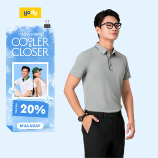 Áo polo nam cafe.da™ seamless tech training YODY vải chạm mát tức thì, hạn chế nhăn MAPO25S021