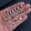 Nhẫn buộc bụng hình trái tim Zircon từ thép không gỉ, gợi cảm và phù hợp khi đi biển