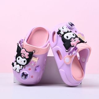 Dép lỗ cho bé Kuromi - dép EVA mềm nhẹ chống trượt hoạt hình dễ thương đi biển mùa hè