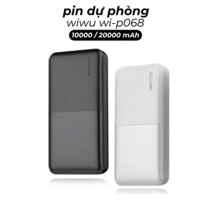 Pin Dự Phòng WIWU Wi-P068 - Dung Lượng 20000mAh, Màn Hình LED Hiển Thị, Đa Cổng Sạc, An Toàn Tuyệt Đối