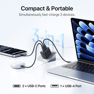 Bộ sạc nhanh Baseus EnerFill FE22 100w 2C + U USB-C USB-A cho iPhone Samsung Galaxy