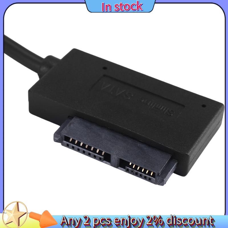 Còn hàng-USB Adapter PC 6P + 7P CD DVD Rom Sang USB 2.0 Bộ Chuyển Đổi Slimline 13 Pin Ổ Cáp Cho PC Laptop Notebook
