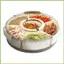 Khay phục vụ chia đôi Dung tích lớn Đĩa ăn nhẹ trong suốt có nắp cho bữa tiệc tại nhà Đồ ăn nhẹ Trái cây Món khai vị gelhvn
