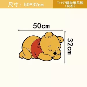 Winnie the Pooh Xe Điện Xe Máy Dễ Thương Vui Nhộn Pin Trang Trí Ô Tô Độc Đáo Khối Sáng Tạo Vết Xước Miếng Dán 26.3.26