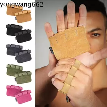 JERON 1 Đôi Găng Tay Tập Nâng Cân, Găng Tay Tập Gym Thoáng Khí Bằng Da Tay Cầm, Bảo Vệ Lòng Bàn Tay unisex Bốn Ngón Tay Chống Trượt Cử Tạ Tay Bảo Vệ Tập Luyện