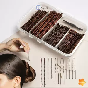 300 Cái / hộp Phụ Kiện Tócb Kẹp Tóc Hình Chữ U Dây Buộc Tóc Một Chữ Món Ăn Tóc Phong Cách Hoạt Hình Trẻ Em Phụ Kiện Tóc Mới