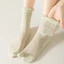 KANGN 1 Đôi Tất Chia Ngón Chân, Tất Hai Gót Sọc Cotton Lược, Phong Cách Bông Tai Kẹp Mỏng Mềm Thoáng Khí Tất Lưới Nữ Mùa Hè