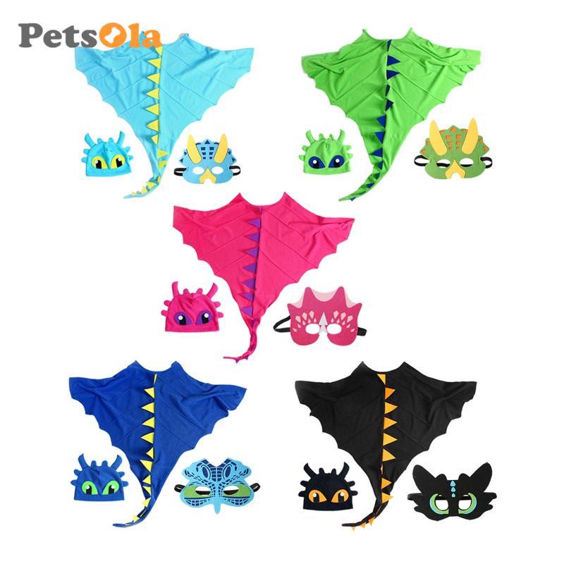 Rồng Trang Phục Áo Choàng Khủng Long Trang Phục Hóa Trang Phụ Kiện Có Mũ Cánh Rồng Trang Phục Cho Trang Phục Halloween Quà Tặng Trẻ Em Sinh Nhật Đảng Đồ Chơi