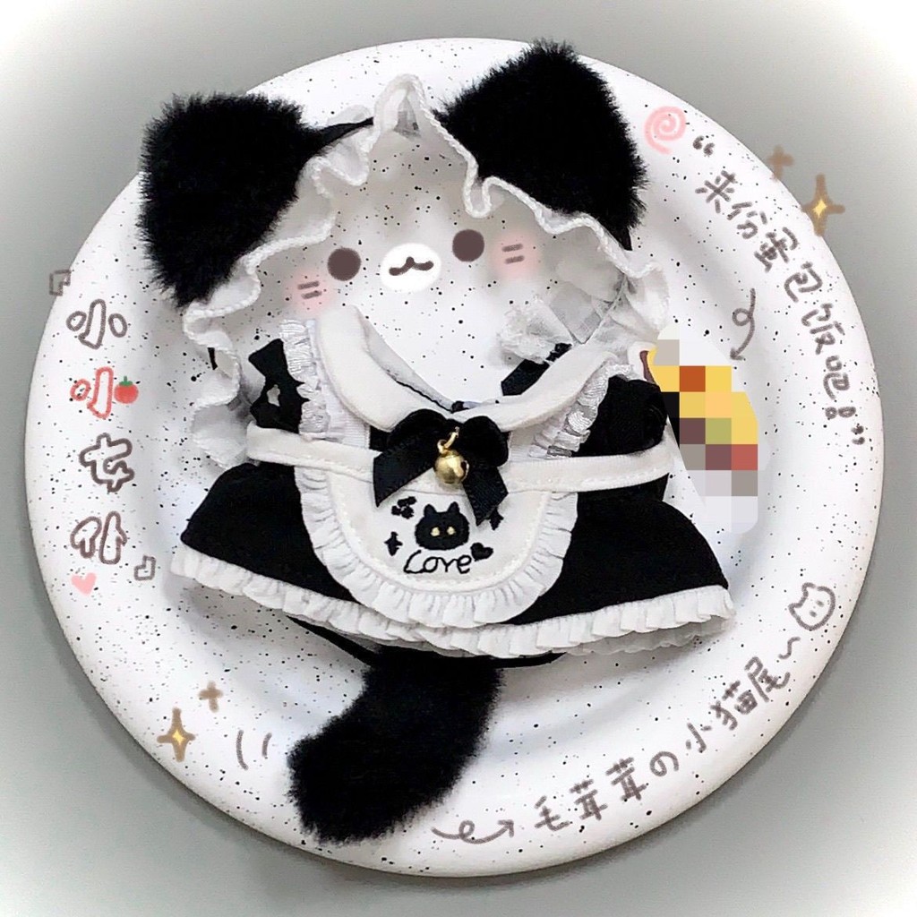 10Cm Cotton Búp Bê "Mèo Con Người Giúp Việc" Phù Hợp Với Quần Áo Bé Hoạt Hình Dễ Thương 10Cm Búp Bê Trang Phục Quần Áo Bé Phụ Kiện 4.16
