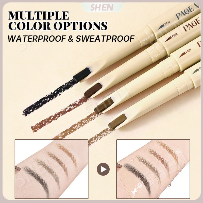 Máy cắt lông mày hai đầu Mascara lỏng mượt mà Không dễ nhòe Bàn chải lông mày tự nhiên