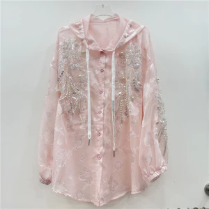 Tất thời trang nữ xuân hè, đính hạtjacquard có mũ trùm đầu