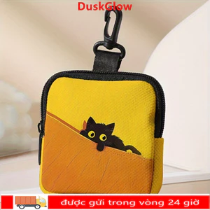Ví DUSKGLOW, Ví đựng tiền xu bền Mini, Túi đựng chó mèo chống thấm nước hợp thời trang Túi đựng dây kéo nhẹ Quà tặng bạn bè