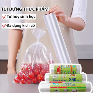 SET 2 Túi Đựng Thực Phẩm Tự Hủy Sinh Học An Lành Cuộn Túi Nhiều Kích Thước Bảo Quản Thức Ăn Trong Tủ Lạnh An Toàn Sạch .