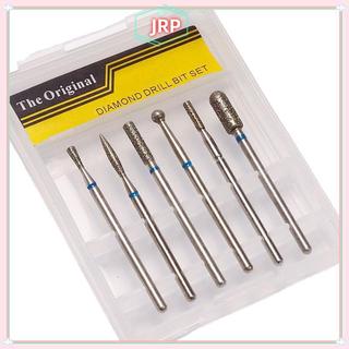 JRP 6 Chiếc Móng Tay Nón Đầu Kim Cương Mũi Khoan Điện Cuticle Sạch Xoay Cho Móng Tay Móng Chân Mài Đầu Sander Dụng Cụ JRP