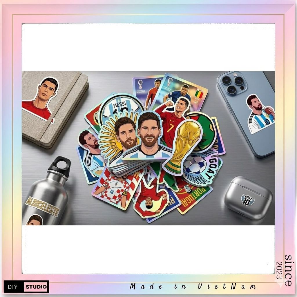 20/60/100 sticker ronaldo và messi để trang trí world cup 2026