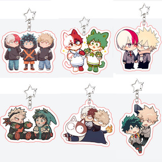 Bakudeku My Hero Academia Tododeku Keychain Q Version Lovely Couple Fan Gift Bag Charms Key Chain Pendant