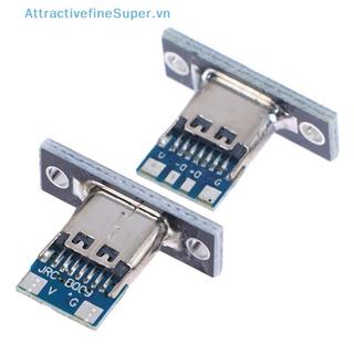 ASVN 10 Chiếc USB 3.1 Type-C Nữ Kết Nối Ja Với Vít Cố Định Tấm Cổng Sạc HOT