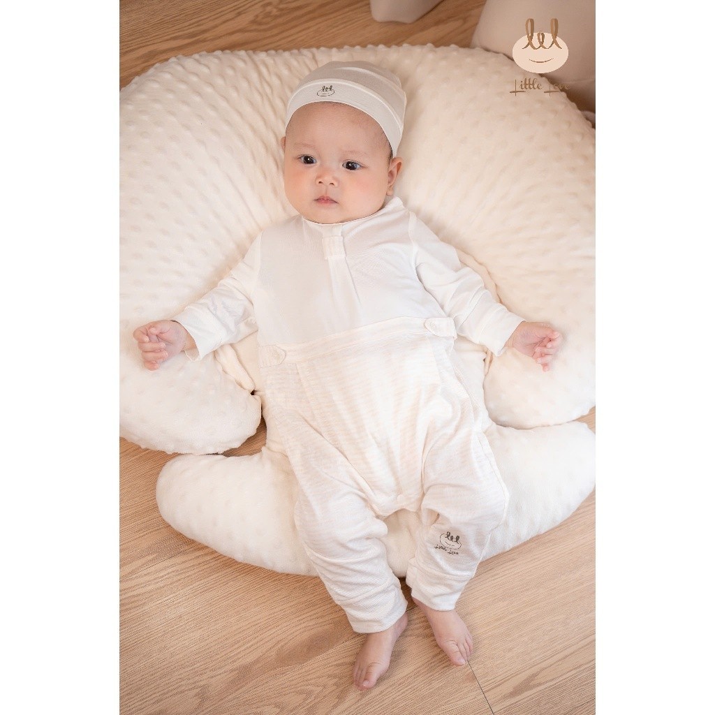 Body petit phối trắng ghi dành cho bé Lil little Love (DBD17)