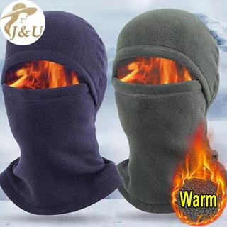 JU Mùa Đông Mũ Cực Lông Cừu Balaclava Nam Mặt nạ Cổ Ấm Bò Vỏ Nhiệt Thể Thao Khăn Mũ VN