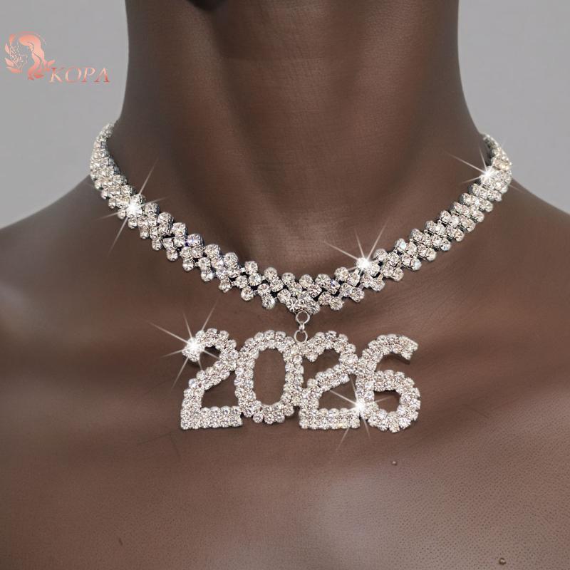Vòng cổ KOPA 2026 pha lê đính đá, phù hợp làm quà tặng