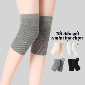 Combo 2 đôi tất đầu gối co giãn cao, thoáng khí, chống trượt 360° giữ nhiệt bảo vệ khớp gối
