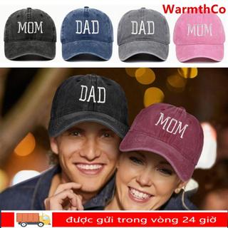 Mũ bóng chày WARMTHCO Dad Mom, phong cách hip-hop và cổ điển, có thể điều chỉnh size và tấm che nắng