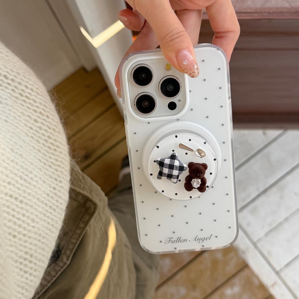 Ốp Lưng Cứng Tương Thích Với iPhone 13 14 14Pro 14ProMax 15 15Pro 15ProMax 16 16Pro 16ProMax 17 17Pro 17ProMax Ốp Nam Châm Họa Tiết Ngôi Sao Nhỏ