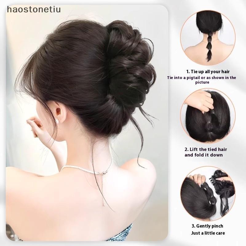 Bộ Tổng Hợp Phụ Kiện Tóc: Scrunchie & Kẹp Tóc Đa Chức Năng Phong Cách Hoa Bud Bun