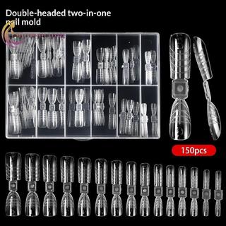Csndices 150 khuôn nail 2 trong 1 Pháp, hai đầu có cân, full cover, hỗ trợ nối dài móng, dùng cho gel xây móng, salon VN