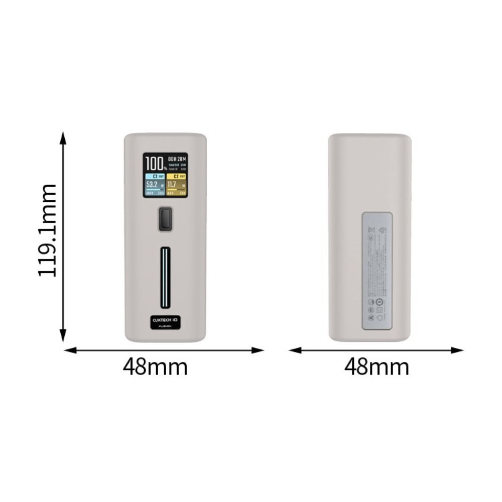 Túi đựng SUNKISSD, Bảo vệ bộ sạc di động chống rơi bằng silicon, Chất lượng cao mềm có dây buộc Vỏ bảo vệ toàn diện chống sốc cho CUKTECH 10 ngoài trời