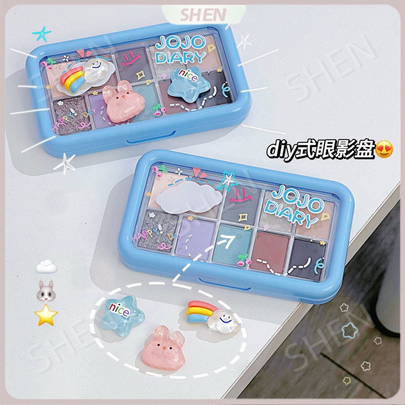 JOJO DIARY Mềm Mại Dễ Thương Thiên Đường Mười Màu Phấn Mắt Bảng Màu Đất Ngọc Trai Mịn Nhấp Nháy Nhấp Nháy Giá Rẻ Sinh Viên Đảng Phấn Mắt