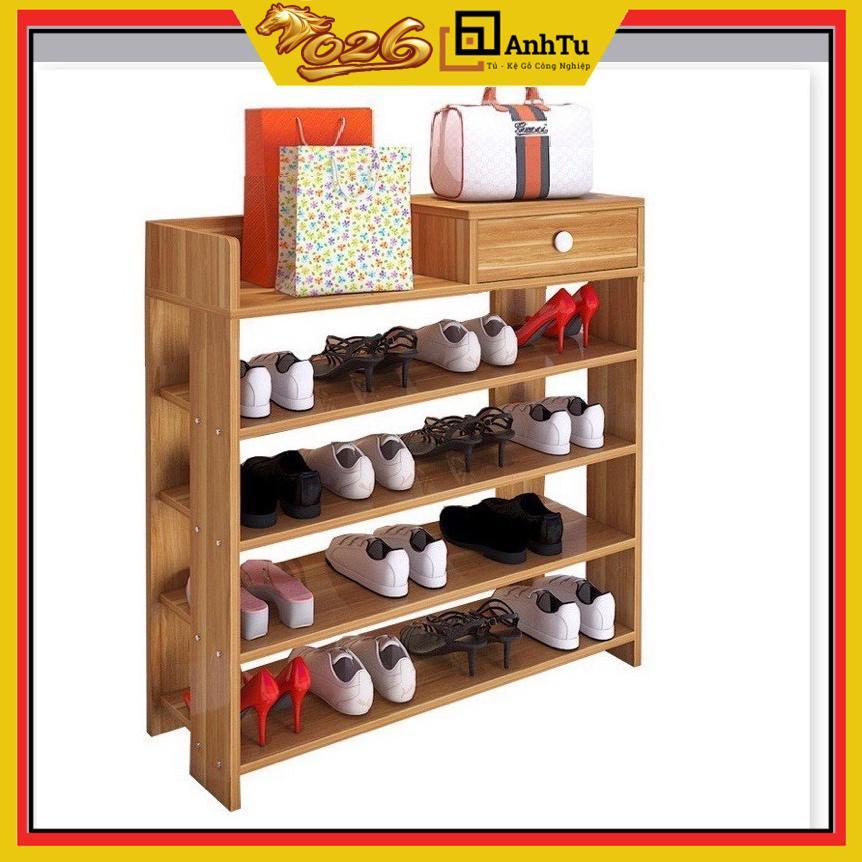 Kệ giày gỗ 5 tầng màu vân gỗ