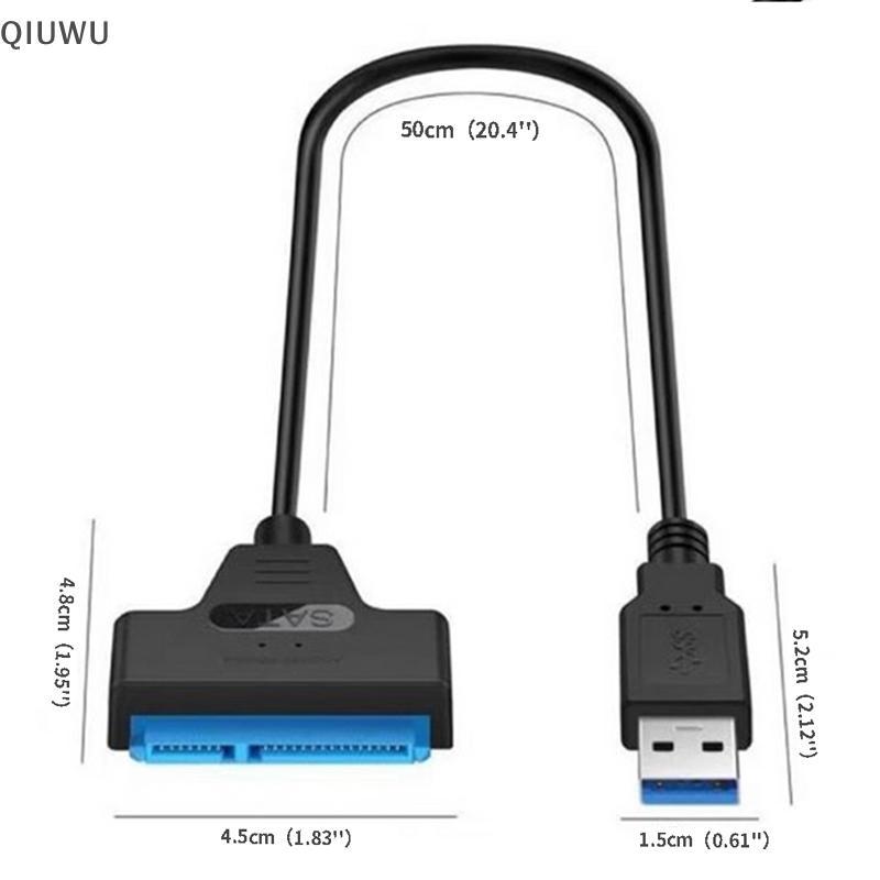 Đầu đọc bộ chuyển đổi ổ cứng gắn ngoài QIUWU USB 3.0 sang SATA 2.5 "cho cáp SSD HDD.