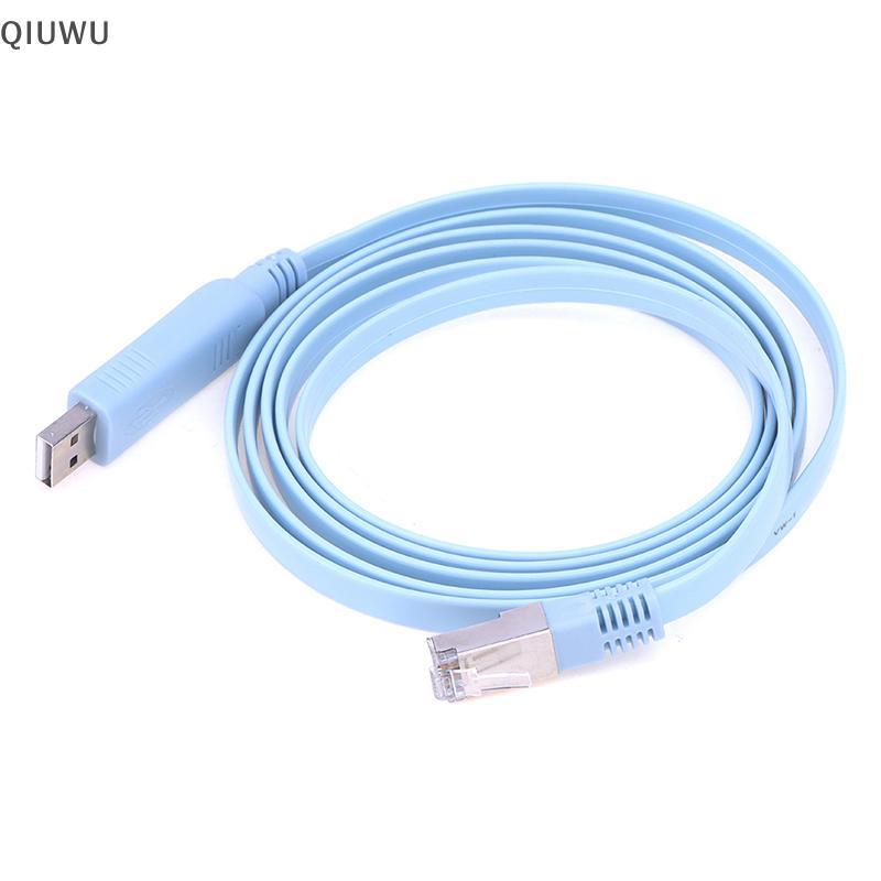 QIUWU 1.8M USB Sang RJ45 USB Sang RS232 Serial Sang RJ45 CAT5 Console Adapter Dây Cáp Cho Bộ định tuyến Cisco Mới.